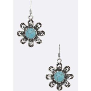 Flower Turquoise Earrings